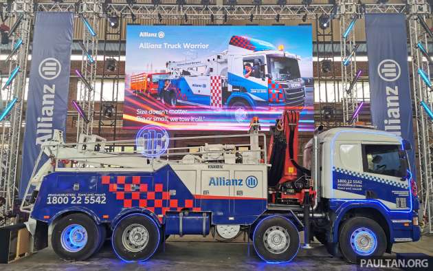 Allianz Truck Warrior roadside assistance for trucks up to 7.5t; RM120 policy add-on, 100km round-trip towing